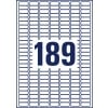 Stanzzeichnung Einzelbogen A4, Artikel: L7871-20, Stark haftende Papier-Etiketten, Format: 25,4 x 10 mm, 189 Etiketten/Bogen