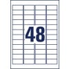 Stanzzeichnung Einzelbogen A4, Artikel: L7911-10, Ultra-Resistente Folien-Etiketten, Format: 45,7 x 21,2 mm, 48 Etiketten/Bogen
