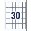 Stanzzeichnung Einzelbogen A4, Artikel: L7975-25, Tiefkühl-Etiketten, Format: 30 x 50 mm, 30 Etiketten/Bogen