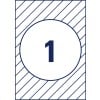 Stanzzeichnung Einzelbogen A4, Artikel: L9003-10, Hinterglas-Etiketten, Format: ⌀ 200 mm, 1 Etiketten/Bogen