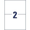 Stanzzeichnung Einzelbogen A4, Artikel: LR3655, Recycling Universal-Etiketten, Format: 210 x 148 mm, 2 Etiketten/Bogen
