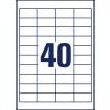 Stanzzeichnung Einzelbogen A4, Artikel: LR3657, Recycling Universal-Etiketten, Format: 48,5 x 25,4 mm, 40 Etiketten/Bogen