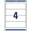 Stanzzeichnung Einzelbogen A4, Artikel: LR4761-25, Recycling Ordner-Etiketten, Format: 61 x 192 mm, 4 Etiketten/Bogen