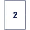 Stanzzeichnung Einzelbogen A4, Artikel: LR7168-100, Recycling Versand-Etiketten, Format: 199,6 x 143,5 mm, 2 Etiketten/Bogen