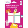 Packungsabbildung: Avery , Artikel:  NAME8C, Format: 48 x 70 mm, Inhalt: 8 Etiketten / 2 Bögen, 4 Etiketten/Rolle