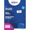 Avery-Verpackung mit magnetischen Namensschildern auf blauem Hemd mit Muster-Namensschild?
