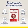 Das Bild zeigt eine Papierbox mit der Aufschrift 'Papier 80 Universal Copy & Print' von Avery Zweckform, die ihre Eigenschaften wie hohe Weiße, Eignung für Inkjet- und Laserdrucker, ISO-Zertifizierung, Langlebigkeit und ein Gewicht von 80 g/m² hervorhebt.