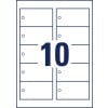 Stanzzeichnung Einzelbogen, Artikel: T3001-10, Anhänger, Format: 90 x 50 mm, 10 Anhänger/Bogen
